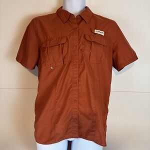 Magellan Fish Gear Shirt Men's XL Orangs SS Outdoor‎ Laguna Madre Mesh Panels